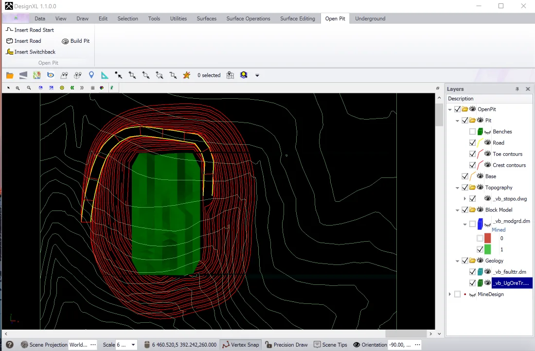 DesignXL mining software screenshot