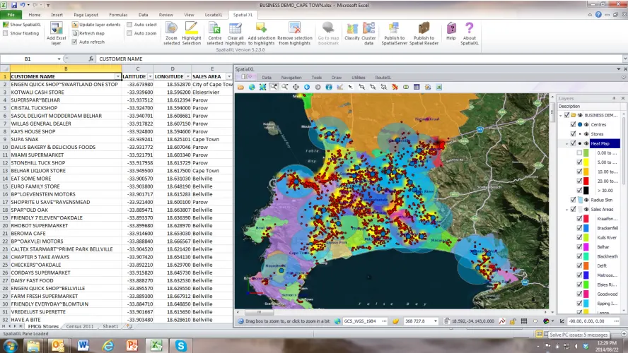 SpatialXL mapping and analysis interface