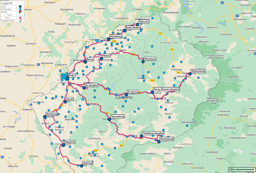 Tier 2 Baseline – Weekly vehicle route to NRL